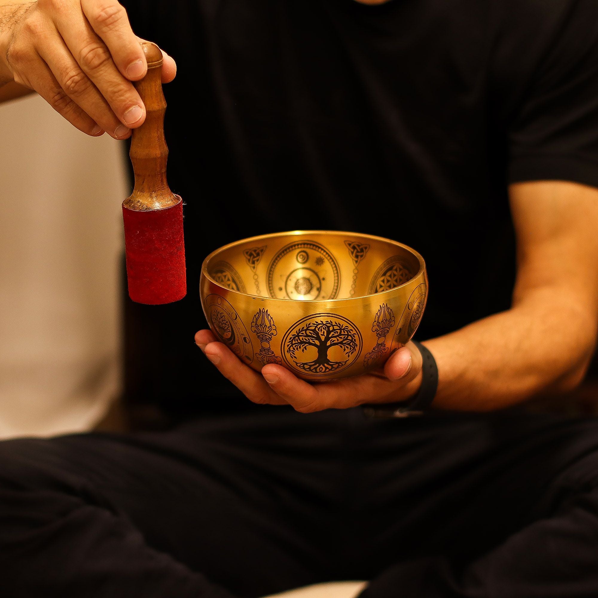 Pure Brass Etched Buddha - Set of 4 - Approx 3.85kg