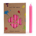 Solid Colour Dinner Candle Set - Pack of 21 - Rustic Deep Pink